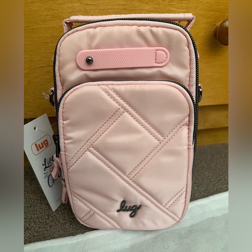 LUG Skeeter Mini Bridge Convertible Crossbody Belt Bag Bubble Pink NWT - Picture 9 of 9